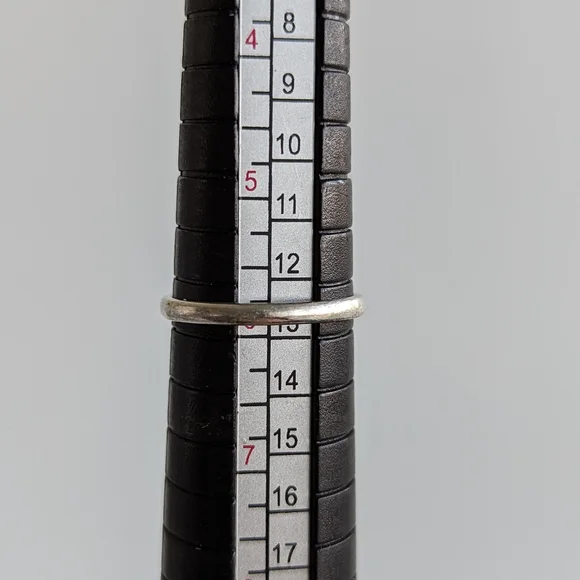 Silver and turquoise ring Size 5.74 Signed R&G - Picture 9 of 10